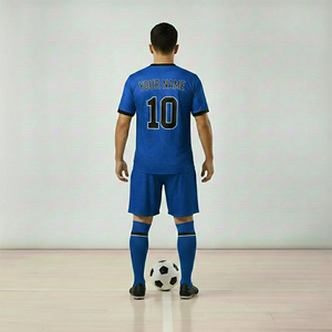 เสื้อฟุตบอลทีมพิมพ์ลายโลโก้ตามสั่งขายส่ง แบบมีแถบลาย สำหรับฤดูร้อน ระบายอากาศได้ดี แขนสั้น ชุดทีมฟุตบอล - Product Image 3