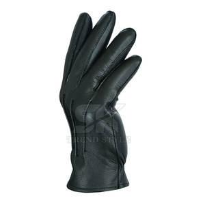 Gants en cuir imperméables à écran tactile, à doigts complets, pour hommes, style mode - Product Image 5