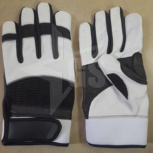 Guante de Bateo de Béisbol de Alta Calidad con Gran Agarre, Color Blanco y Gris, Guante Deportivo para Softbol con Correa Ajustable - Product Image 3