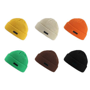 Gorros de lana personalizados al por mayor OEM, gorros de invierno de cachemira para mujer, gorros de lana 100% pura con logotipo. - Product Image 3