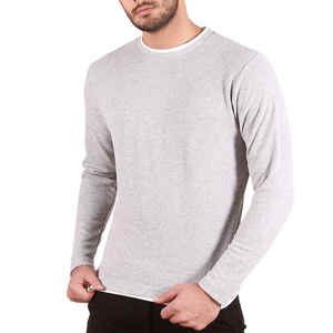 เสื้อสเวตเชิ้ตคอกลมสีเทาอ่อนสำหรับผู้ชาย แขนยาว สวมใส่สบายๆ เหมาะสำหรับฤดูใบไม้ร่วงและฤดูหนาว - Product Image 2