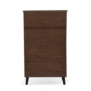 Zapatero de 4 Puertas, Zapatero de Madera Independiente, Organizador de Almacenamiento Cerrado para Entrada, Pasillo, Color Nogal - Product Image 5