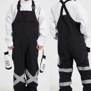 Waterproof Reflective Ski Bib Pants Men Women <b>Winter</b> Windproof Snowboarding <b>Overalls</b> Insulated Snow Trousers Outdoor Sports Gear - Product Image 2