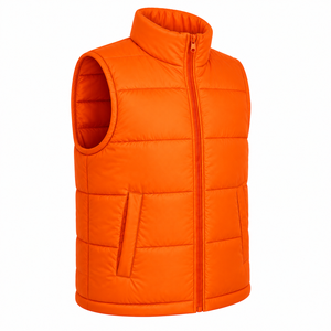 High Quality <b>Men</b> <b>Winter</b> <b>Vest</b> High Density Padded Quilted Sleeveless Outerwear Body Warmer Custom Two Tone Zipper Front Filled - Product Image 3