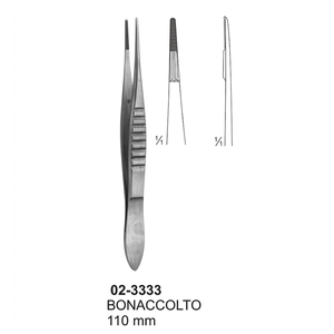 Pinzas Bonaccolto 110mm |   Instrumento Quirúrgico de Acero Inoxidable de Primera Calidad, Clase I - Product Image 3