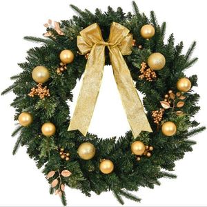 Ghirlanda Natalizia da Interno Pre-Illuminata a Batteria da 24 Pollici con Telecomando, 50 Luci Calde e 120 Punte in PVC, Ghirlanda Artificiale di Natale - Product Image 4