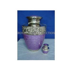 Hot Sale Modern Style Green and <b>Black</b> <b>Foam</b> Classic Human Ashes Urn for Human Ashes Elegant Design Silver Brass Cremation Urn - Product Image 1