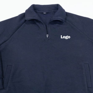 เสื้อกันหนาวคุณภาพสูง ผ้าฝ้ายฟลีซ 100% คอตั้งแบบซิปครึ่งตัว แขนยาวทรงแร็กแลน มีกระเป๋า ระบายอากาศได้ดี ทรงปกติ สำหรับผู้ชาย - Product Image 6