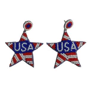 Pendientes de borlas bohemios con diseño de frutas y cuentas de semillas, joyería para mujer, estilo personalizado, para envío directo desde EE. UU. - Product Image 1