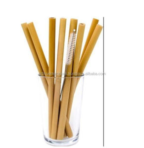 Ensemble de pailles à boire en bambou naturel faites à la main, écologiques, réutilisables et biodégradables - Product Image 2