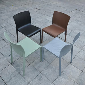 The Black Variant Modern, <b>Stackable</b>, Portable, Waterproof <b>Dining</b> PP Plastic <b>Chair</b> - Product Image 4