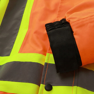 Wholesale Quality <b>High</b> <b>Visibility</b> Breathable Zippered Reflective <b>Softshell</b> Work <b>Jacket</b> Customizable Options OEM Service Cotton - Product Image 4