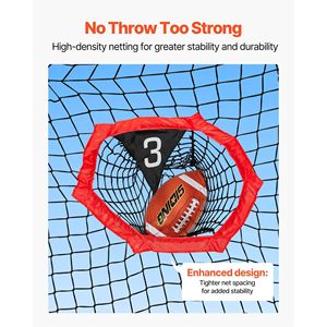 Rete da allenamento per calcio 8x8 piedi senza nodi, per tiro a segno, con 6 tasche bersaglio e cinghie - Product Image 5