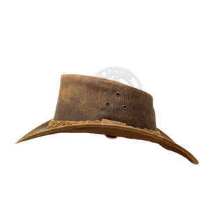 Custom Made Cowboy <b>Hat</b> With Vintage <b>Western</b> Design Felt Fabric Wide Brim And Decorative Band Cowboy <b>Hat</b> - Product Image 6