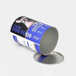 Envases de tubo de papel personalizados para alimentos para mascotas, caja cilíndrica redonda de cartón biodegradable con impresión vegetal para alimentos para mascotas - Product Image 2