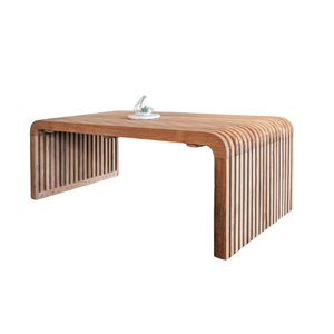 Table basse en teck massif moderne à prix abordable, bois minimaliste séché au four, Indonésie, restaurant - Product Image 6