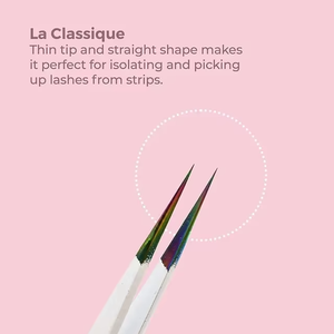Pinzas de Acero Inoxidable de Primera Calidad para Extensiones de Pestañas, Nuevo Diseño con Punta de Titanio en Venta - Product Image 3