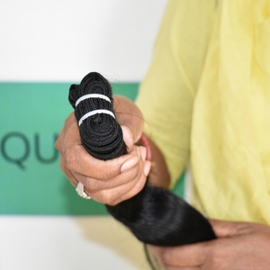 Extensiones de cabello Virgen sin procesar 100%, la mejor calidad, máquina de trama doble BodyWave, mechones de cabello humano brasileño Temple - Product Image 6