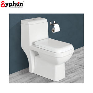 WC monobloc moderne en céramique de qualité standard, à poser au sol, pour usage domestique et commercial - Product Image 1