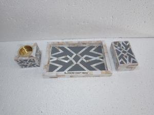 New Collection Arabic Incense Burner <b>Tray</b> Mother Pearl Inlay Bone Oud Mubkhara Bakhoor Resin Storage Box Home Decor Reflecting - Product Image 3