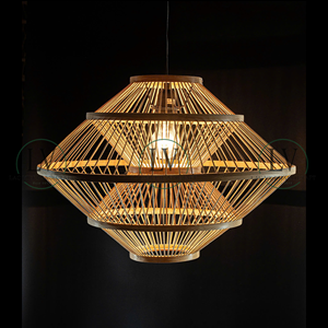 Wholesale Minimalist Rattan Hanging <b>Ceiling</b> <b>Light</b> For Living Room, Vintage Woven Pendant Lamp Home Decor, Vietnam Factory Price - Product Image 3