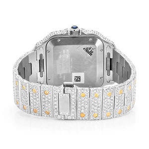 Montre Moissanite Iced Out Diamant VVS Style Hip Hop Urbain Acier Inoxydable Quartz Bracelet 20mm Cadran Verre Édition Limitée Tendance - Product Image 6