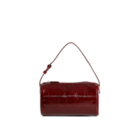 Sac en cuir de style français rétro pour femme, sac rigide texturé façon anguille, en cuir de vachette véritable, sac à main à poignée courte, mini-sac chic, Nouveauté 2026