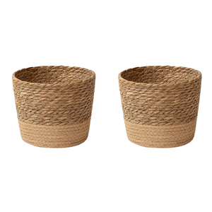 Natural Bamboo Plant <b>Basket</b> Handmade Eco Friendly <b>Flower</b> Pot Holder Decorative Storage <b>Basket</b> <b>For</b> Indoor Outdoor Use - Product Image 3