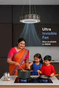 Ventilateur de plafond élégant et invisible avec technologie de ventilation silencieuse, éclairage LED sécurisé et rafraîchissant pour cuisine, salon et intérieurs modernes. - Product Image 3