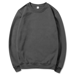 เสื้อสเวตเชิ้ตคอกลมโอเวอร์ไซส์สำหรับผู้ชาย สีพื้น ผ้าฝ้ายถัก ทรงลำลอง ใส่สบายในฤดูใบไม้ร่วง แขนยาว ทรงปกติ - Product Image 2
