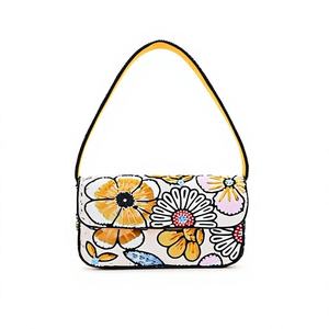 Sac Chic Perlé pour Femme, Motif Rayé, Broderie de Perles, Sac à Bandoulière Tendance, Sac de Soirée pour Fête et Mariage - Product Image 3