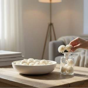 ดอกไม้ไม้โซล่า ขนาด 8-8.5 ซม. ก้านไฟเบอร์จากต้นเซสบาเนีย สำหรับอโรมาเธอราพี ทำด้วยมือ เป็นมิตรต่อสิ่งแวดล้อม แบบเจาะรู สำหรับตกแต่ง - Product Image 3