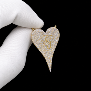 สร้อยคอทองคำแท้ 10K ประดับเพชรโมอิสซาไนต์รูปหัวใจสุดโรแมนติก ดีไซน์แบบ Iced สำหรับผู้หญิง จี้ห้อยประดับหรูหรา กำลังเป็นที่นิยม เป็นของขวัญเครื่องประดับสุดหรู - Product Image 6
