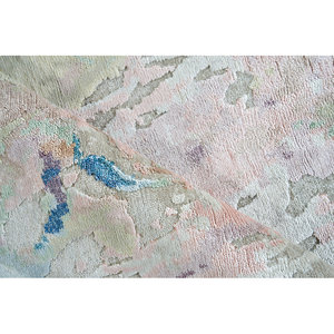 Listón de bambú anudado a mano Abstracto/Alfombra de algas marinas arte de suelo rectangular en varios colores conjunto hecho a mano - Product Image 6