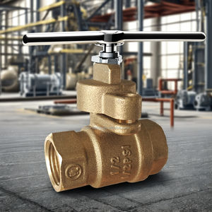 C Way Low Cost 1/2" Brass Manual Ball Valve NPT Connection PTFE <b>Sealing</b> OEM Customizable for Water Supply Systems - Product Image 1