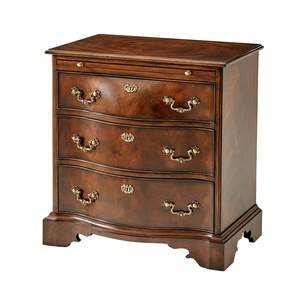 The Althoni Nightstand Is a Luxury Classic Solid Mahogany Nightstand with 3 Drawers in Brown for Bedroom Use - Product Image 1