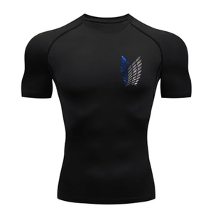 T-shirt de compression pour homme Rash Guard Attack, T-shirt de sport à manches longues pour homme, T-shirt de fitness moulant, T-shirt d'entraînement et de jogging, Confort durable - Product Image 1