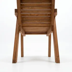 Conjunto de Comedor de Madera para Seis Personas, Mesa Rectangular, Sillas de Jardín, Muebles de Listones Naturales, Estilo Premium - Product Image 6
