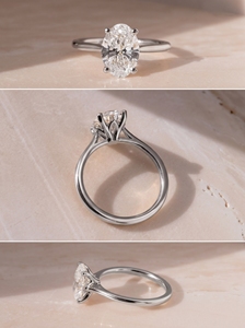Oval Moissanite Engagement <b>Ring</b> S925 Sterling Silver Classic Anniversary Fine Jewelry for Women - Product Image 2