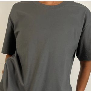 Camiseta Oversize para Mujer, Color Sólido, Informal, Verano, Top Largo, OEM, Básica, Moderna, Proveedor de Camisetas para Mujer - Product Image 2