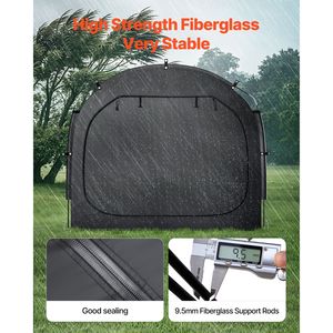 Tente de rangement pour vélos d'extérieur spacieuse pour 1-2 vélos, imperméable, avec installation facile et fenêtre ventilée, tente BC - Product Image 4