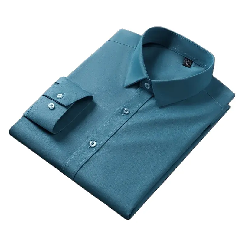 Camisa de algodão xadrez pequena de manga comprida para homens, camisas de bolso de flanela casual, roupas da moda personalizadas de fábrica