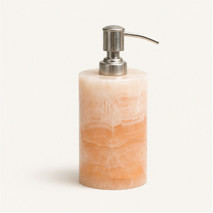 Distributeur de savon en marbre naturel de qualité supérieure, fait main, bouteille à pompe en pierre translucide pour décoration de salle de bain haut de gamme, hôtel de luxe - Product Image 5