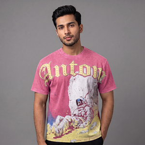 Manufacturer OEM High Quality 170 GSM 100% <b>Polyester</b> Vintage Gym Wear Loose Men's <b>Tshirt</b> Custom Logo Hot Sell Low MOQ Knitted - Product Image 4