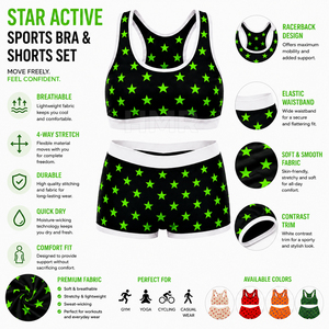 Ensemble de yoga HMR Sisterhood Sorority à col rond, short push-up, soutien-gorge de sport à séchage rapide, ensemble de fitness 2 pièces - Product Image 6
