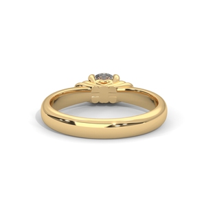 Round Brilliant Moissanite Engagement <b>Ring</b> 925 Sterling <b>Silver</b> 14K Gold Plated <b>Solitaire</b> Wedding Jewelry for Women - Product Image 4