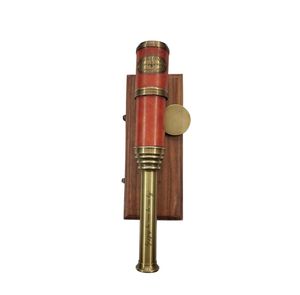Télescope Nautique Vintage en Laiton Fait Main, Décoration Murale, Jumelles Marines Antiques avec Support en Bois, Cadeau Maritime Décoratif - Product Image 1