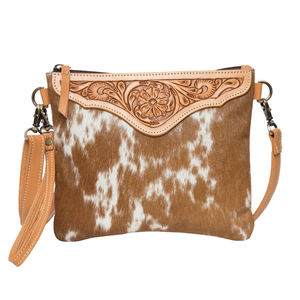 Hair-on-Hide Cowhide Leather Tote <b>Bag</b> Genuine Western Style Tan Leather Handbag for Women Rustic Cow Print Shoulder <b>Bag</b> - Product Image 5