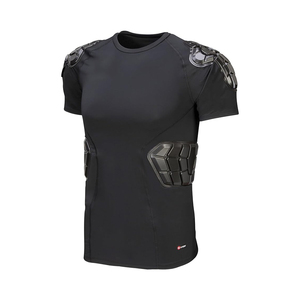 <b>Men</b> Athletic Short Sleeve <b>Padded</b> Compression <b>Shirt</b> Rib Guard Lightweight Short Sleeve <b>Padded</b> Base Layer <b>Padded</b> Jersey - Product Image 1