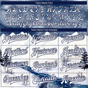 Chaqueta Varsity de Invierno Personalizada para Hombre, Diseño de Sublimación con Estampado de Paisaje Nevado, Nombre y Número Personalizados, Estilo Preppy - Product Image 3